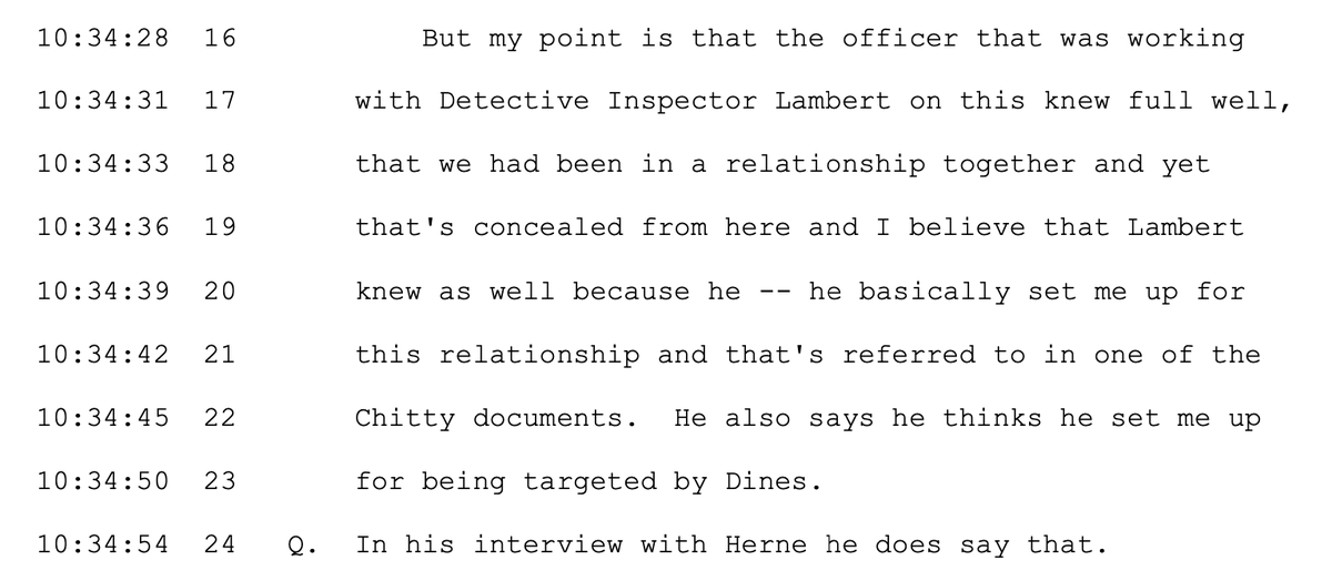 BristleKRS's tweet photo. It's worth noting that these transcripts illustrate Helen Steel's exemplary grasp of detail and razor-sharp analysis.

In T3P3D26 she nails how MPSB officers inside and outside of SDS knew HN5 John Dines &amp; she were in a relationship, and that HN10 Bob Lambert set it up.
#spycops https://t.co/JjK8V89z7o