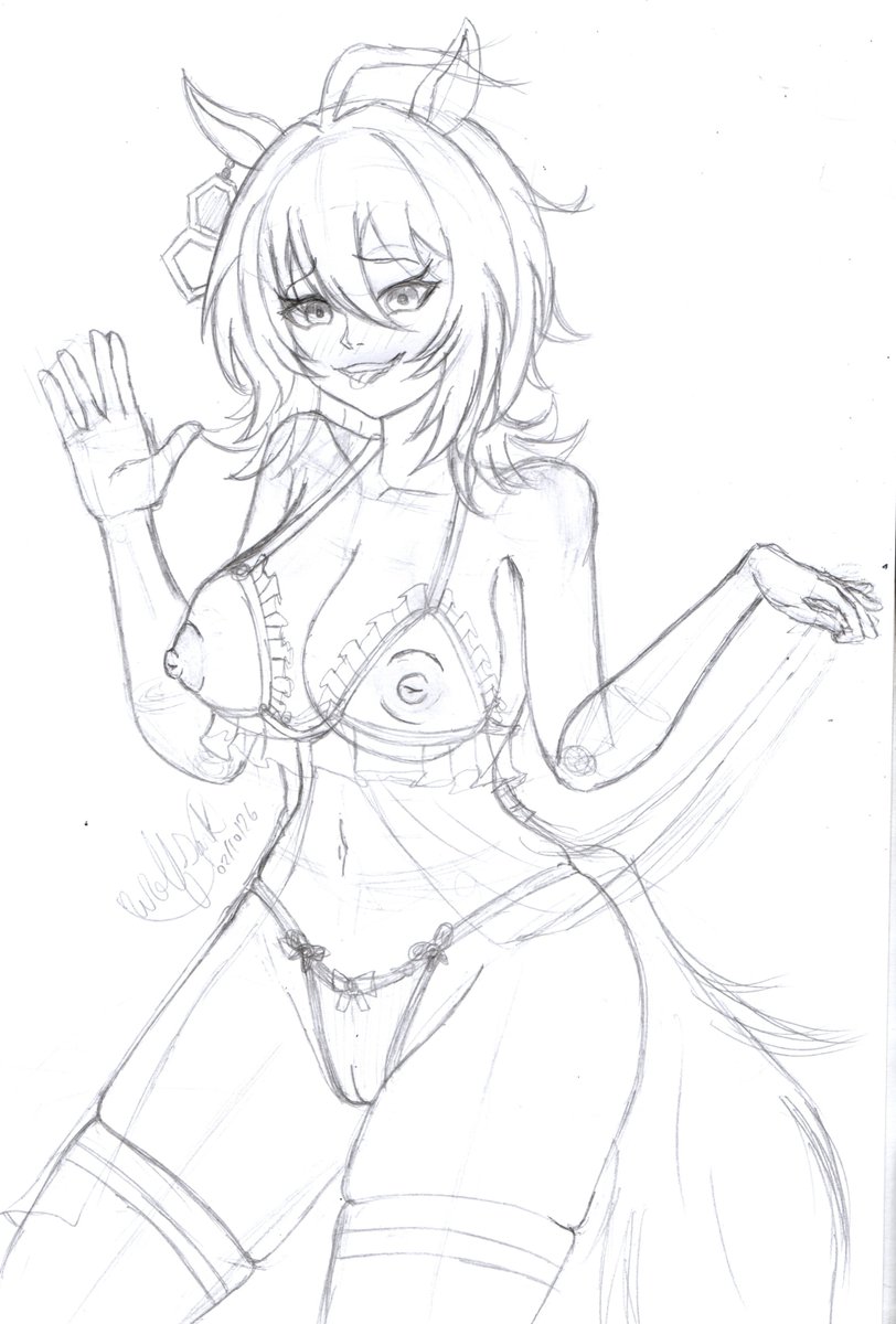 WolfDark_DaWeon's tweet photo. Agnes Tachyon 
Dibujo de la ganadora del la encuesta de hace unas semanas
#umamusumeㅤ 

Full color //Base color//Lineart//Sketch https://t.co/m4stHfq06s