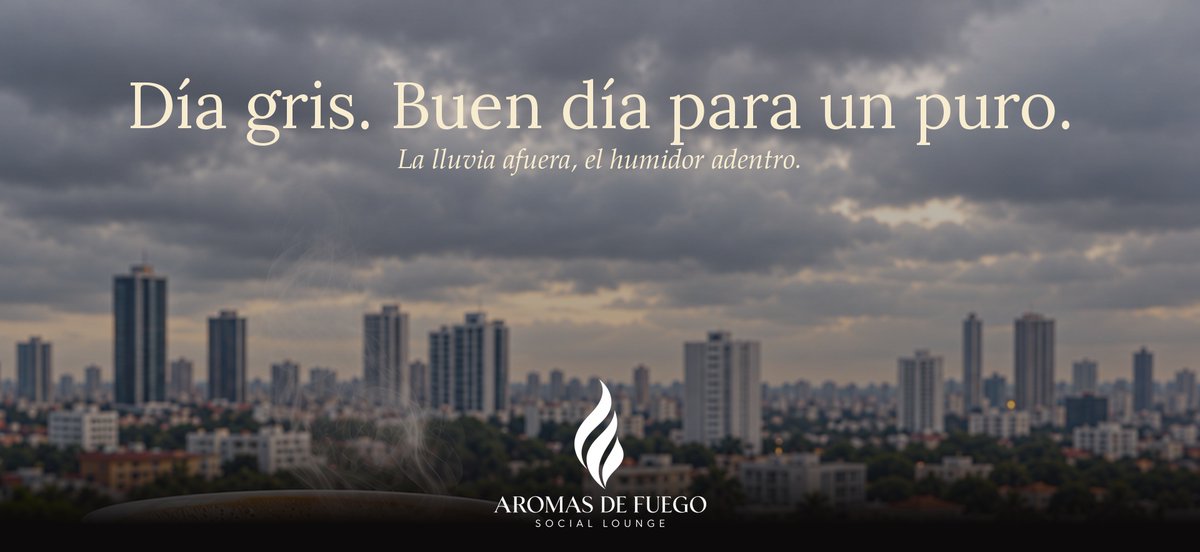 AromasDeFuego's tweet photo. Día gris. Buen día para un puro.
Sábado de lluvia en Santo Domingo. Cigar lounge en Naco abierto desde temprano: cigarros premium dominicanos, café, ron añejo y coctelería.
📍 Ensanche Naco · 📞 (809) 439-7635
#CigarLounge #SantoDomingo #AromasDeFuego https://t.co/iZ37tMnguu