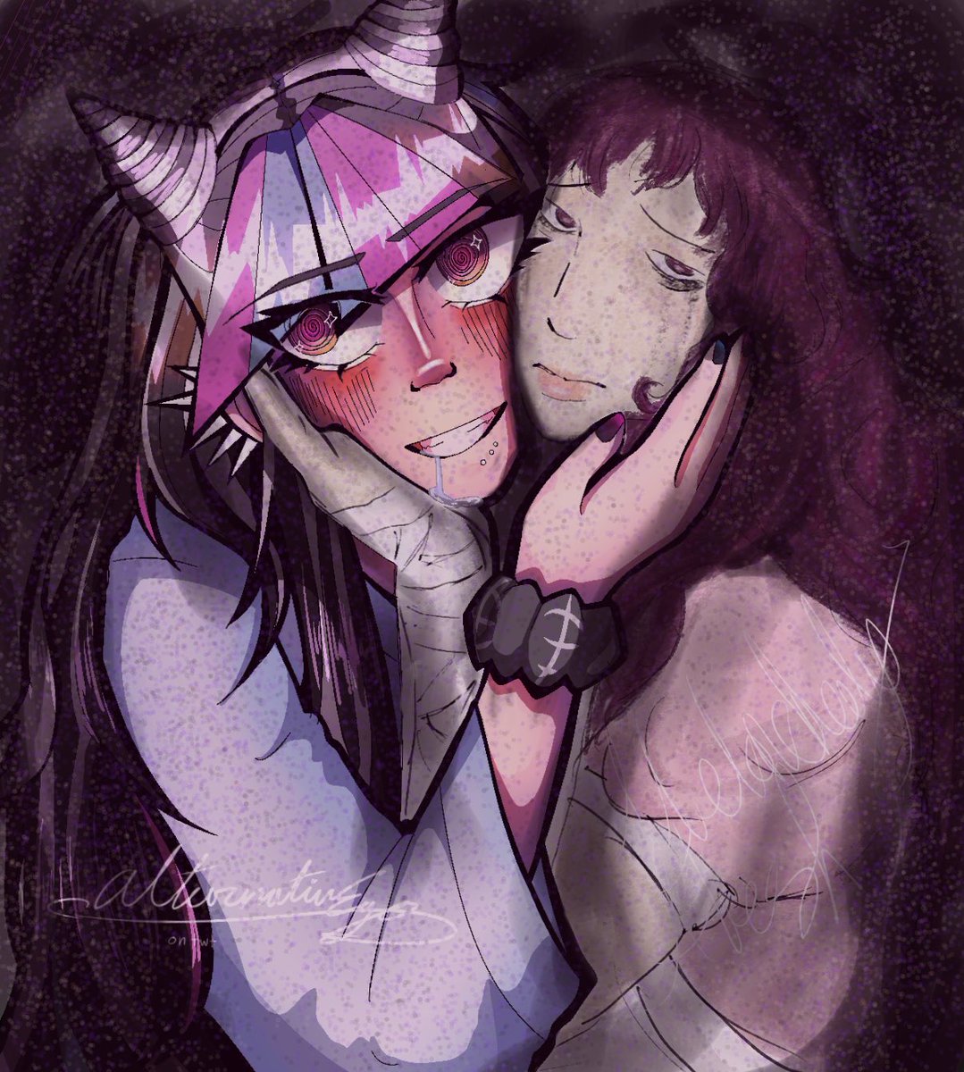 melancholyflesh's tweet photo. collab w/ my darling loml perfect princess @alternat3go 
she did ibuki i did mikan 😍😍😍

#drtwt
#ibukimioda 
#mikantsumiki https://t.co/mD4sWoBXOZ