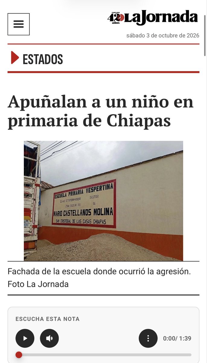 MerGarza's tweet photo. Ahora en Chispas…
Dos alumnos de sexto grado hirieron a uno de primer grado con navajas. Al pequeño le hicieron cortes en la ingle de ambas piernas.

Esto sucedió el martes pasado. 😳 https://t.co/wrBUOJzOyM