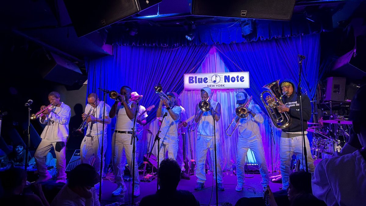SwankPR's tweet photo. #ClientEventRecap - Our client #HypnoticBrassEnsemble🌟 performed in New York @TheBlueNote🎉. Thank you everyone 👏🏾that came out and showed some love💜, our client did an amazing performance and we're glad it was met with so much support!

#SwankPR #HypnoticBrassEnsemble https://t.co/yIgF7exSPn