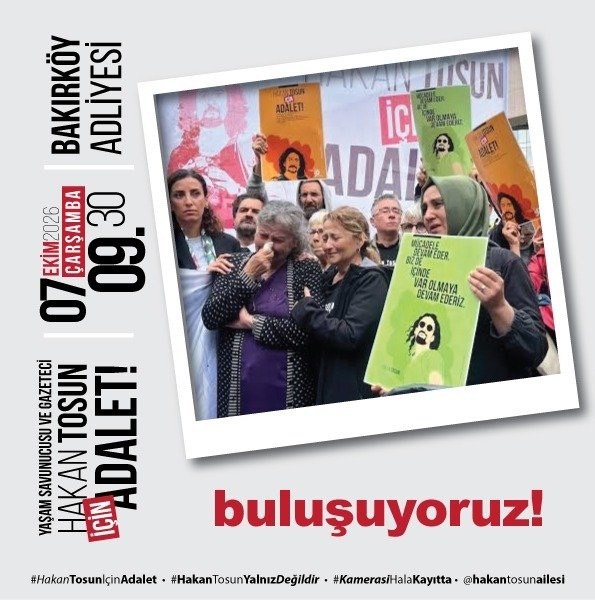 karinca2024's tweet photo. Sarayların içine adaleti koymayı unuttular, adına da “Adalet Sarayı” dediler.
Artvin’den İstanbul’a  içimiz buz kesti.
Reşit Kibar’ın öldürülmesine ilişkin davanın altıncı duruşması da geride kaldı. Tetiği çeken sanık içeride; ancak bu cinayetin arkasındaki tüm sorumluların açığa çıkarılması ve adalet önüne çıkarılması talebimiz hala karşılık bulmuş değil.
Biz bu hikayeyi burada bırakmayacağız.
Şimdi yolumuz Hakan’a…
Yaşamın, doğanın ve tüm canlıların yanında duran; ülkenin dört bir yanındaki mücadeleleri kamerasıyla görünür kılan sevgili  Hakan Tosun’un dördüncü duruşması 7 Ekim’de,  Bakırköy Adliyesi’nde görülecek.
Dedik ya:
Reşit’ten Hakan’a, dostları burada.

Sahalarda, sokaklarda, yaşamın olduğu her yerde yan yana durmaya devam edeceğiz.
Yaşam savunucularını 7 Ekim’de dayanışmaya, adalet talebini birlikte yükseltmeye çağırıyoruz.
Hakan Tosun burada. Kamera hala  kayıtta.
@HakanTosunn neden öldürüldü?
Gerçeğin tamamını istiyoruz.
Eksiksiz adalet istiyoruz. @iidb_adalet

7 Ekim Çarşamba 
Saat: 9:30
İstanbul-Bakırköy Adliyesi 

#HakanTosunİçinAdalet 
#KameraHalaKayıtta 
#VAZGEÇMEYECEĞİZ