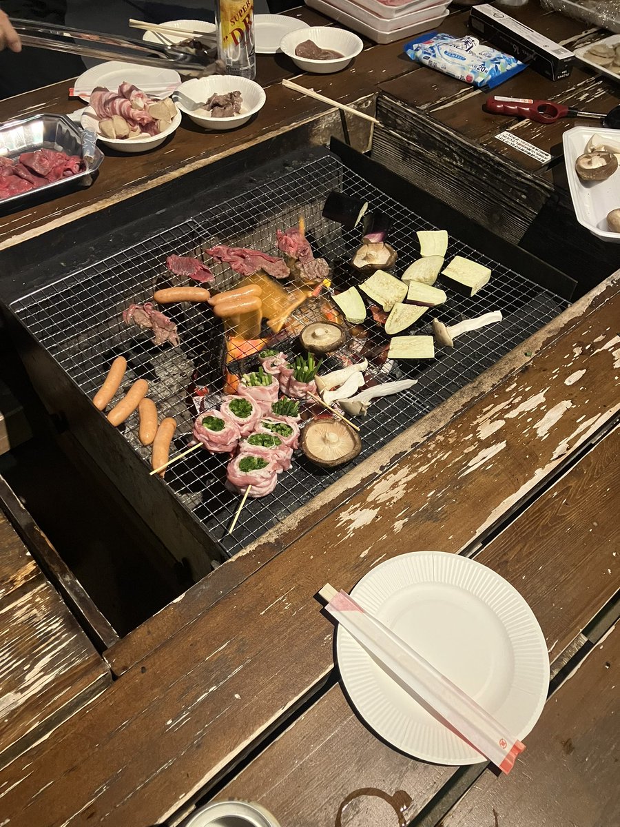 takaryustar's tweet photo. 昨日夜のBBQ🍖 https://t.co/56d3QWb0YQ