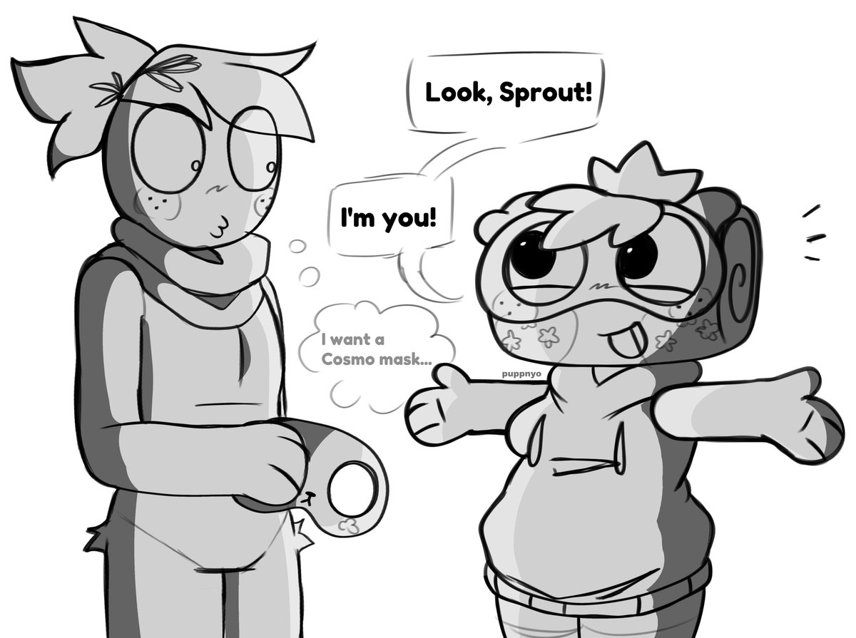 puppnyo's tweet photo. Greedy fucker the cake is already in front of you, you do NOT need a Cosmo mask. https://t.co/9ymzBhHec2