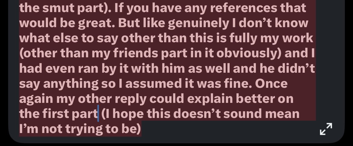 changsubmissive's tweet photo. @justholdmyak47 Most of this reply would be a restatement of my last one but I just wanted to add that I would love tips on improving (not sure what a beta is tbh sorry) and I don’t actually have many people that I would feel comfortable asking for help other than my friend (who helped me write https://t.co/sqdxbbXIP0