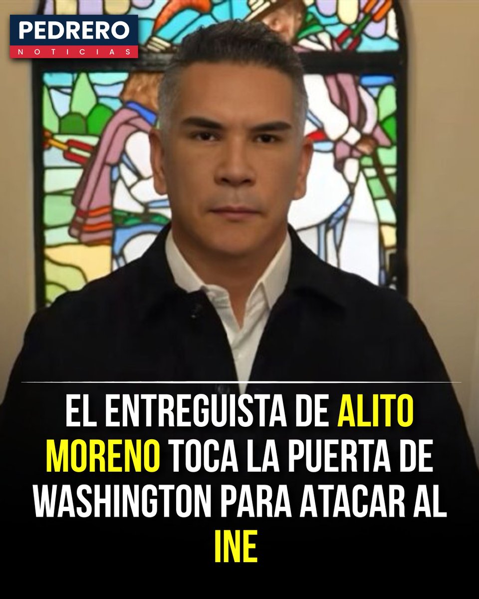 YosoyPedrero's tweet photo. 🚨OJO: EL ENTREGUISTA DE ALITO MORENO TOCA LA PUERTA DE WASHINGTON PARA ATACAR AL INE

Alejandro Moreno, dirigente nacional del PRI, llevó hasta el Departamento de Estado de Estados Unidos su disputa con el Instituto Nacional Electoral. El priista presentó una denuncia contra tres consejeros electorales, Arturo Castillo, Rita Bell López y Frida Denise Gómez, a quienes acusa de censura y de afectar la libertad de expresión.

El reclamo surgió después de que el INE impuso medidas cautelares relacionadas con expresiones utilizadas por Moreno contra Morena. En lugar de limitar el pleito a las instancias mexicanas, el senador decidió trasladarlo a Washington y solicitar que autoridades estadounidenses revisen el actuar de los consejeros.

La maniobra no pasó desapercibida. Desde el propio INE se cuestionó que un dirigente partidista busque generar consecuencias internacionales contra integrantes de un órgano electoral mexicano por decisiones tomadas en el ejercicio de sus funciones. El propio Moreno sostiene, en cambio, que está defendiendo la libertad de expresión y los derechos de la oposición.

Así que Alito volvió a tocar una puerta fuera de México para intentar resolver un pleito político interno. Después de recurrir a instancias internacionales en Suiza por el mismo conflicto, ahora Washington aparece como la siguiente parada. Todo sea por encontrar quién le haga caso cuando las instituciones mexicanas no resuelven el asunto como él quisiera.