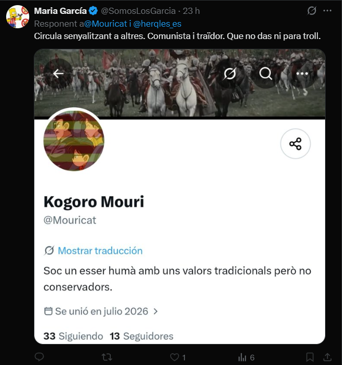 Mouricat's tweet photo. @SomosLos4Garcia @PabloIglesias Hey Garcia, do you know how I can follow your son? I really liked his post—"No joke," he gave me a shout-out, and I want to thank him by following him. https://t.co/uSFEiCCPFV