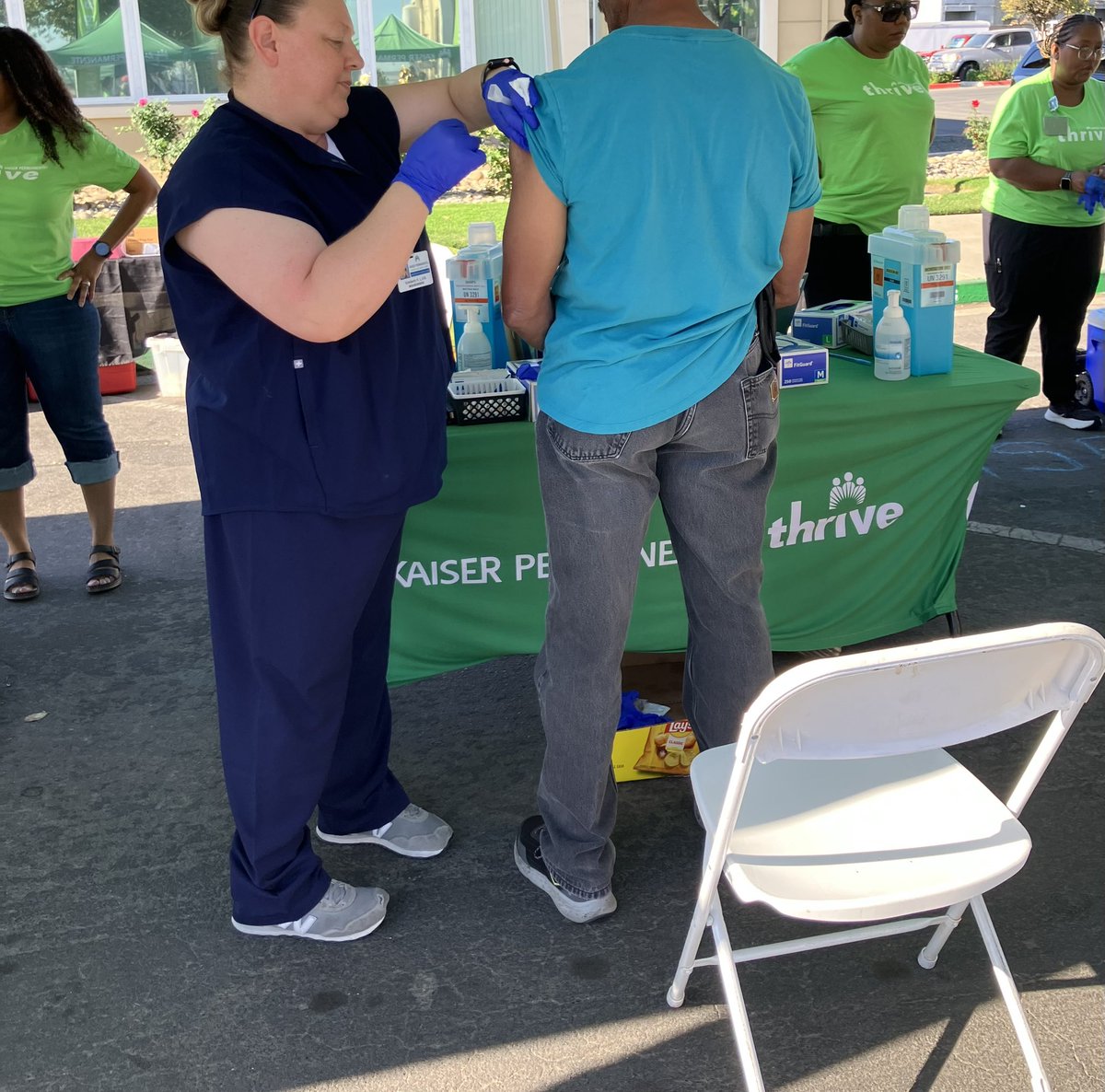 KPNapaSolano's tweet photo. No need to fish for flu prevention. We’ve got you covered. Our clinical team is on site at the #RioVista Bass Derby giving flu shots at no cost to the community until 4pm today. #FightFlu https://t.co/PvybhXqX1I