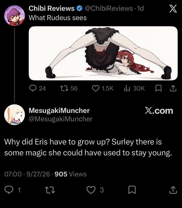 PowerisXon's tweet photo. almost Every Single person that Defends Rudeus after seeing this is a Ugly out of Shape Manchild that has 0 real women in his lives.

its clear Mushoku Tensei is PedoBait Escapism for Losers who wish they lived in a world that does not Punish them for their crimes. https://t.co/ohhfNhH3nb