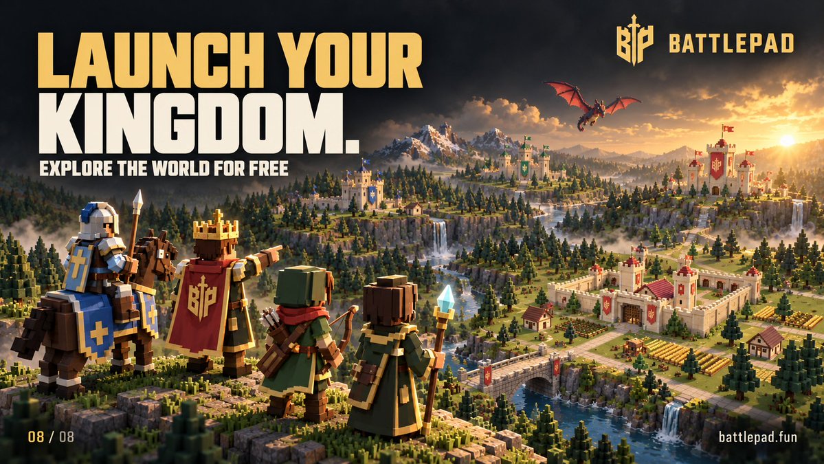 battlepadfun's tweet photo. Explore before you join.

Watch the world for free, no wallet needed. Every launched token has its own page with live market data, a chart and a link to its kingdom.

New launches use that page as their token website.
Find a kingdom or launch yours:

https://t.co/Ld4J0s7WSu https://t.co/geHxMIQls6