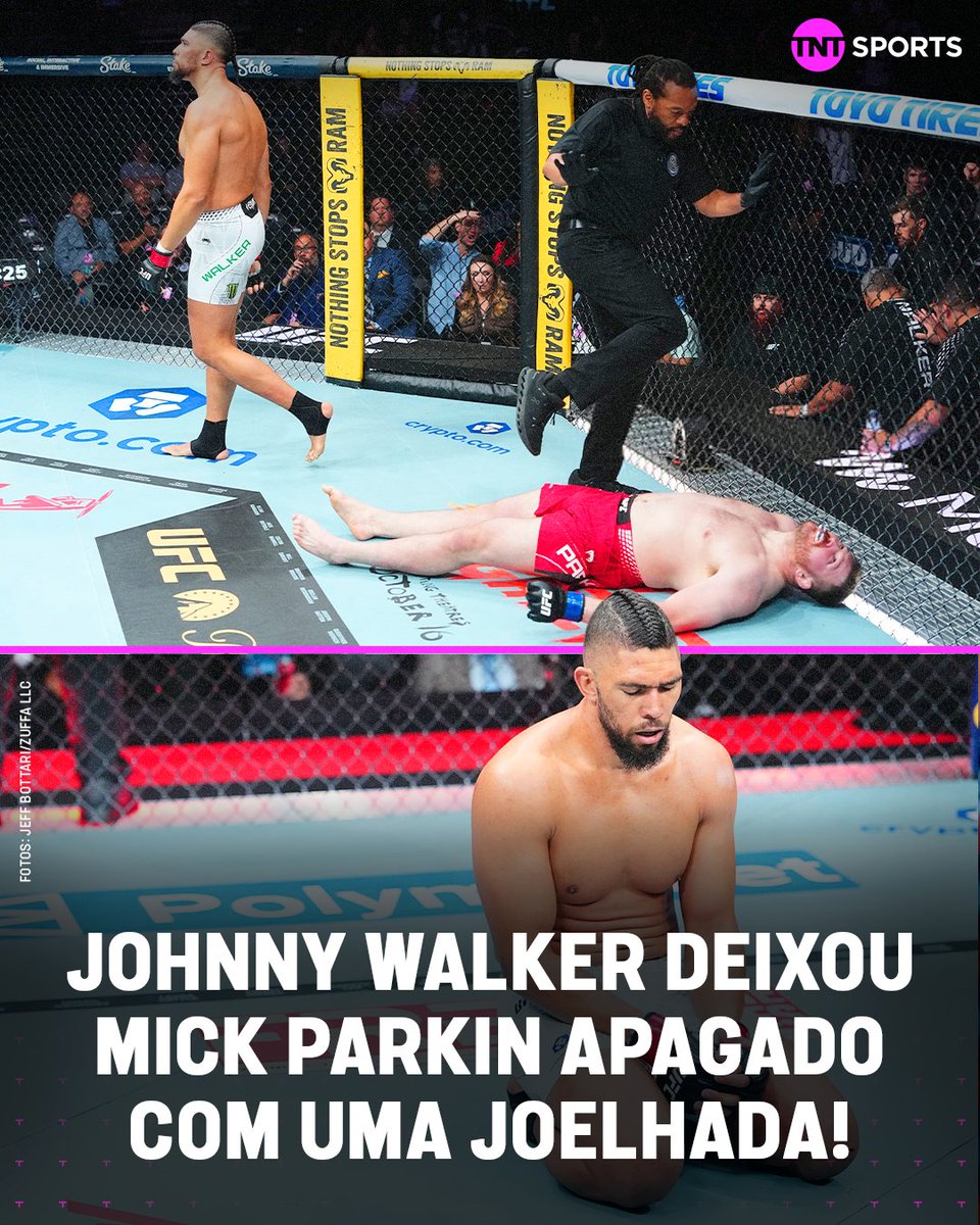 TNTSportsBR's tweet photo. ESSE É O JOHNNY WALKER QUE A GENTE GOSTA! 🥊🇧🇷 Se alguém tinha dúvidas se o brasileiro ia converter bem para o peso-pesado... segura esse nocautaço que levou o Mick Parkin à lona!

DE BELFORD ROXO PARA O MUNDO! 🌎🤩 #UFC https://t.co/WSvoD2H5AW