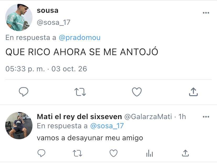 rojassromii's tweet photo. 14- rico desayuno ( el último tweet es respuesta del primero hina por si no se entiende) https://t.co/Mv6XfMJITM