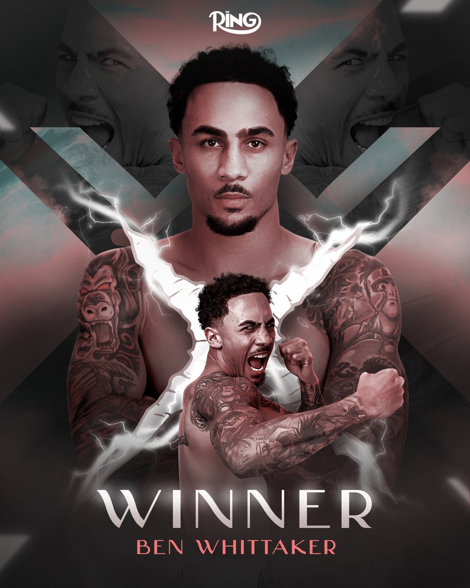 ringmagazine's tweet photo. THE SURGEON IS SUCCESSFUL ✅

Ben Whittaker survives a last ditch onslaught by Conor Wallace in their IBF light heavyweight eliminator to win by unanimous decision 🇬🇧 https://t.co/ZQzzU5zTuK