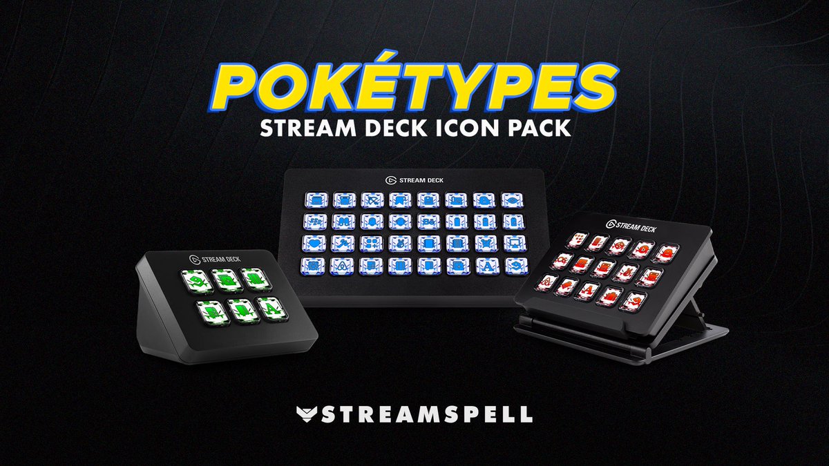 streamspell's tweet photo. Pick your type ⚡🔥💧🍃

Customize your Stream Deck with PokéTypes: 3000+ animated icons across 7 elemental styles, with easy double-click install

Compatible with MK.2, XL, Plus, Neo &amp; Mini

https://t.co/RoLMdyTBti https://t.co/MY1eM9GfqY