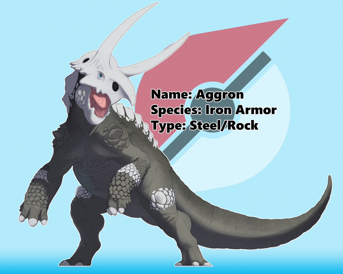 DocJayArts24's tweet photo. Aggron uses its large forarms to burrow into the ground to look for Iron, the reason it does it to help build up the iron infused keratinous scales lining its body. Aggron makes it home in Mountains and caves where it can stay close to iron 

#pokemon https://t.co/jltYJnrVdj