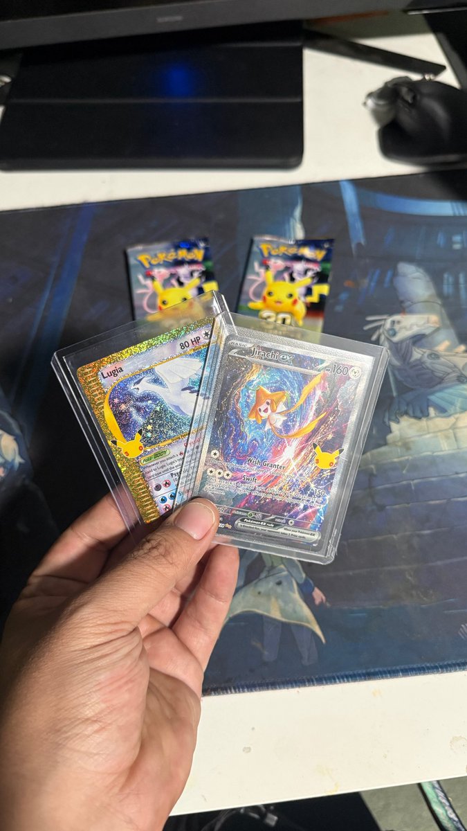 PullersHermanos's tweet photo. @THEPOKEPLATEAU @gamestop Local card shop did it too. Paid $15 a pack that came out of a sealed box. Pulled these tho! https://t.co/L2b69jV3vX