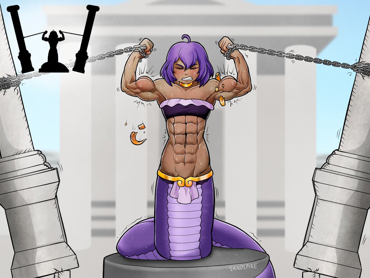 SandspireArt's tweet photo. Can your lamia snap gold with her biceps?

Didn't think so. https://t.co/3eQc9CCujJ