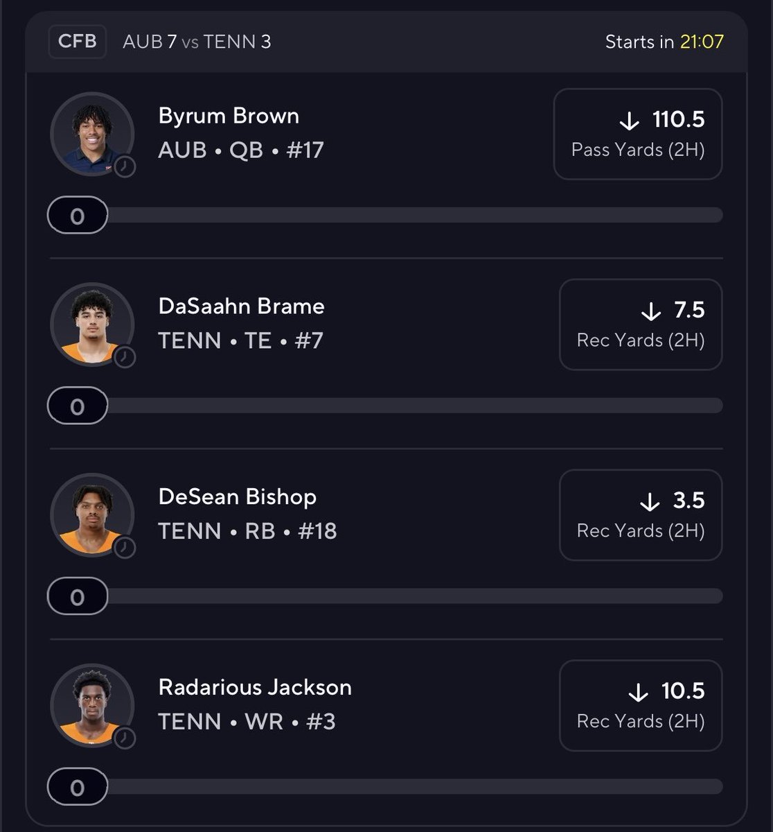 MelissaMeshack's tweet photo. CFB 2nd half 8.75X 4 Pick Slip 🔥

#prizepicks https://t.co/BvJGVA4slM
