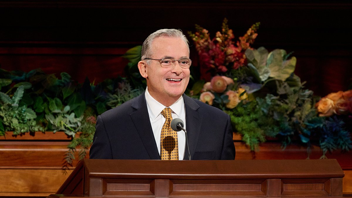 Ch_JesusChrist's tweet photo. A recurring theme at the Saturday afternoon session of the October 2026 general conference was Jesus Christ’s power to lift His children. Speakers taught that the Savior of the world provides peace in times of grief, strength in moments of weakness, guidance through uncertainty and hope for individuals and families seeking His help.

One highlight: Elder Ronald A. Rasband (@RonaldARasband) spoke to those whose hearts ache for loved ones who have strayed from the covenant path. He taught that while family members and friends cannot change another person’s heart, Jesus Christ can. Encouraging listeners to trust in the Savior’s love and redeeming power, he testified that through the Atonement of Jesus Christ, there is always a way back.

The Apostle said Christlike love remains a powerful influence in the lives of those who have chosen other paths.

“Love is not stepping back or sanctioning others’ decisions and actions,” Elder Rasband said. “Love is being interested in their lives, their successes, and their challenges. Love is being there with arms outstretched and a cheerful countenance. Love is lifting with faith and hope in our Lord and Savior. Love relies upon the calming influence of the Holy Ghost.”

Learn more on Church Newsroom.

https://t.co/67Qwy223HB