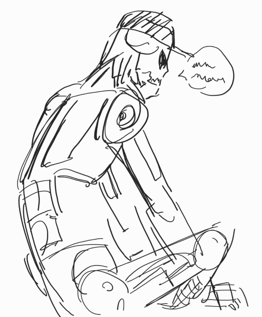 IRONFACEARTS's tweet photo. Also hi terminator fandom, here is my nothing burger oc
His name is Roy,  like Roy Orbison, he carries boxes and does nothing else and then probably dies

He has a Playlist 

https://t.co/9bK4f7e3wP

#terminator #art https://t.co/D7XM7Hesfp