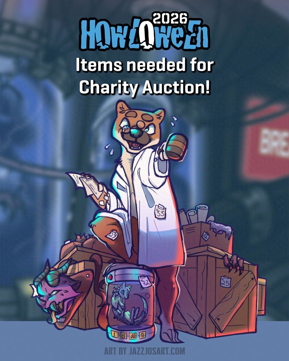 HowloweenCanada's tweet photo. The Chimera broke containment again and we've had to remake our Charity donation form!
If you submitted to the old form, you'll need to submit to the new form, please:
https://t.co/YvPE1LI2Zy
Art by https://t.co/VQqxSpTjXG
#Howloween #Halloween #FurryCon #Convention #CharityAuction #Vancouver