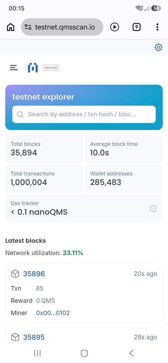 Christopher_QMS's tweet photo. @QMSNetwork Testnet Beta just hit another milestone: 1 million transactions! It took a bit over 3 days to get there. 🙂
Thank you to our fantastic community for testing our chain! ❤️ https://t.co/OqpZIaTWrM