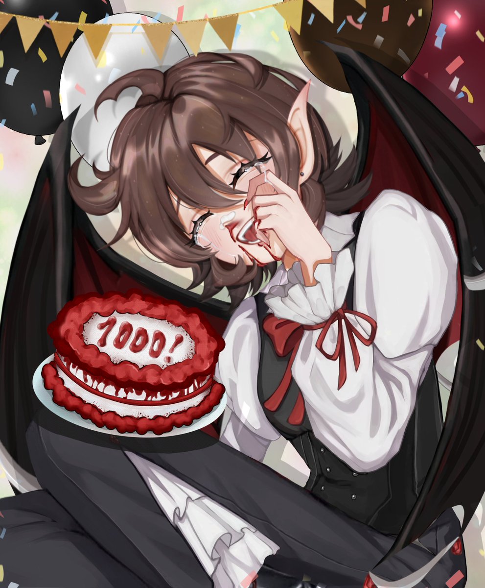 itsvannpyre's tweet photo. 1000 bloodies on twitch! I'm so happy we were able to celebrate with our karaoke stream! I know it's a little late but I appreciate you guys so much, here's to many more fun irl streams and shenanigans together! ❤️

🎨; @/ielily_ https://t.co/zd4efphZ0E