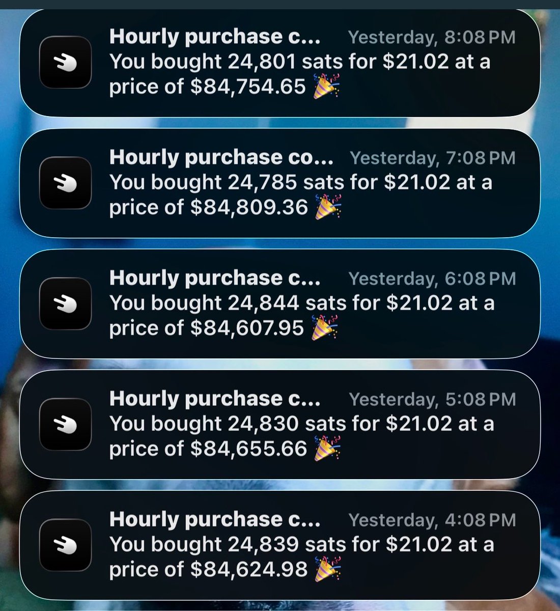 denverbitcoin's tweet photo. If you bought $21.02 of bitcoin every hour for the last 4 years:

• $737,045 invested
• 15.865 BTC owned
• Avg price of $46,456 per BTC
• 82.5% return on cash
• $607,867 of profit

Bitcoin is not a bad savings vehicle, as far as I can tell 🤷‍♂️ https://t.co/23M08ST5C9