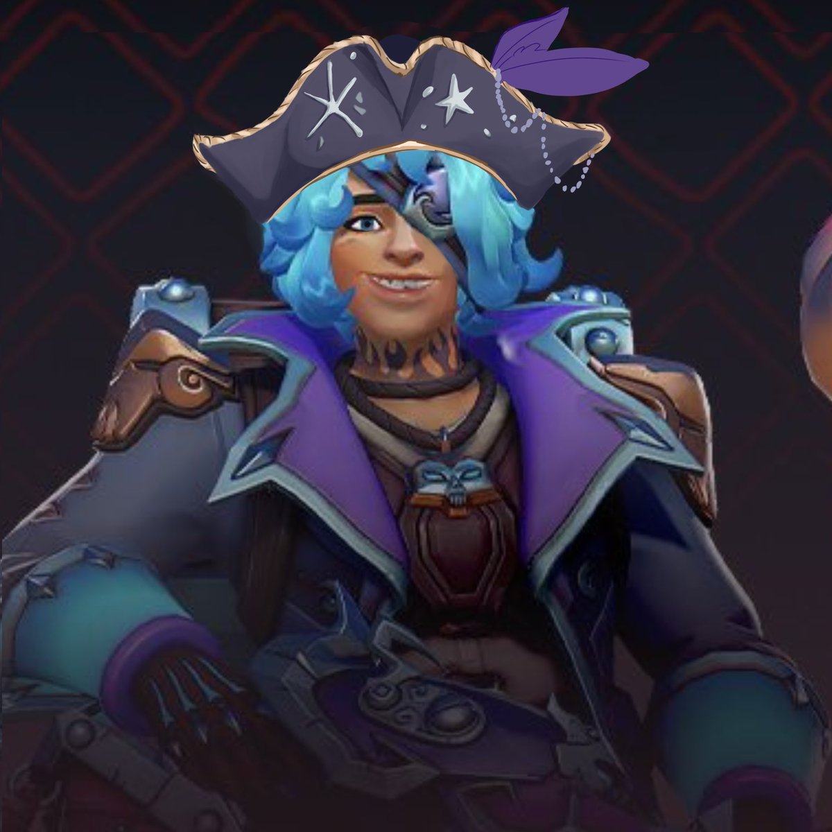 StarW1tchOz's tweet photo. Man, if they put a hat on it, it would take away the weird part of the hair and the too much going on with the eye patch. 

Weak edit but I wanted to see what it looks like with a pirate hat. https://t.co/7WXqspWoJd