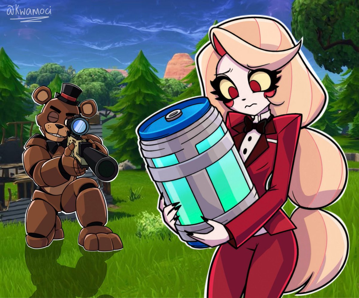 kwamoci's tweet photo. fixed #HazbinHotel #Fortnite https://t.co/ionl1cLOSE