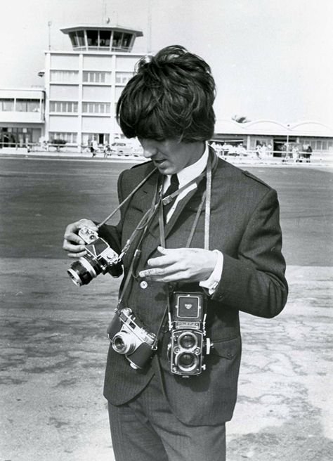 elininthe60s's tweet photo. George Harrison and Cameras https://t.co/eWs0zTSo9H