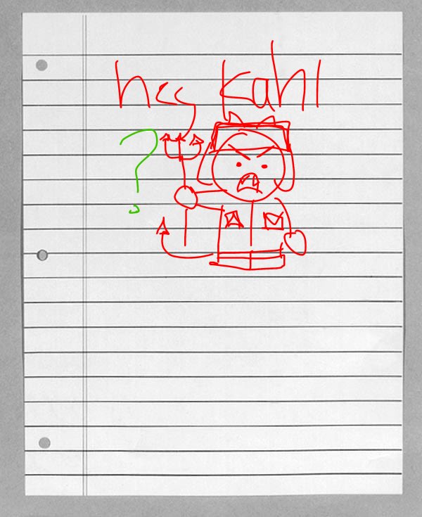 stop_oscartime's tweet photo. Ive seen a lot of kyman art and trends and stuff where cartman and kyle are really nice and loving to each other and thats awesome but I think this is more accurate esp when theyre kids . So here is kyman passing notes in class https://t.co/ZA7ag4FCNI