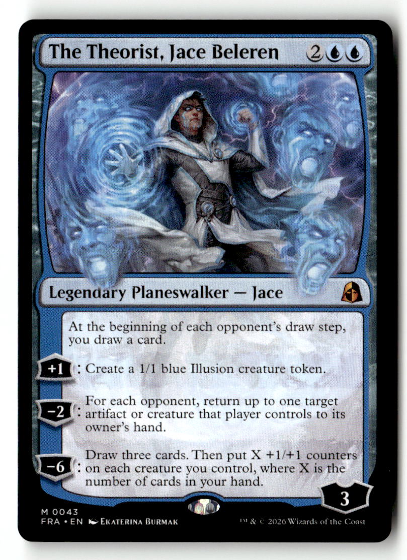 CardCacheNV's tweet photo. The Theorist, Jace Beleren just landed. Free draws every opponent turn, a -2 that bounces threats, and a -6 ultimate that closes games outright. Mythic planeswalker, max value. ๐ต
https://t.co/20LffbxI1Y
#MTG #JaceBeleren #CardCacheNV https://t.co/HsCrxFHQC4