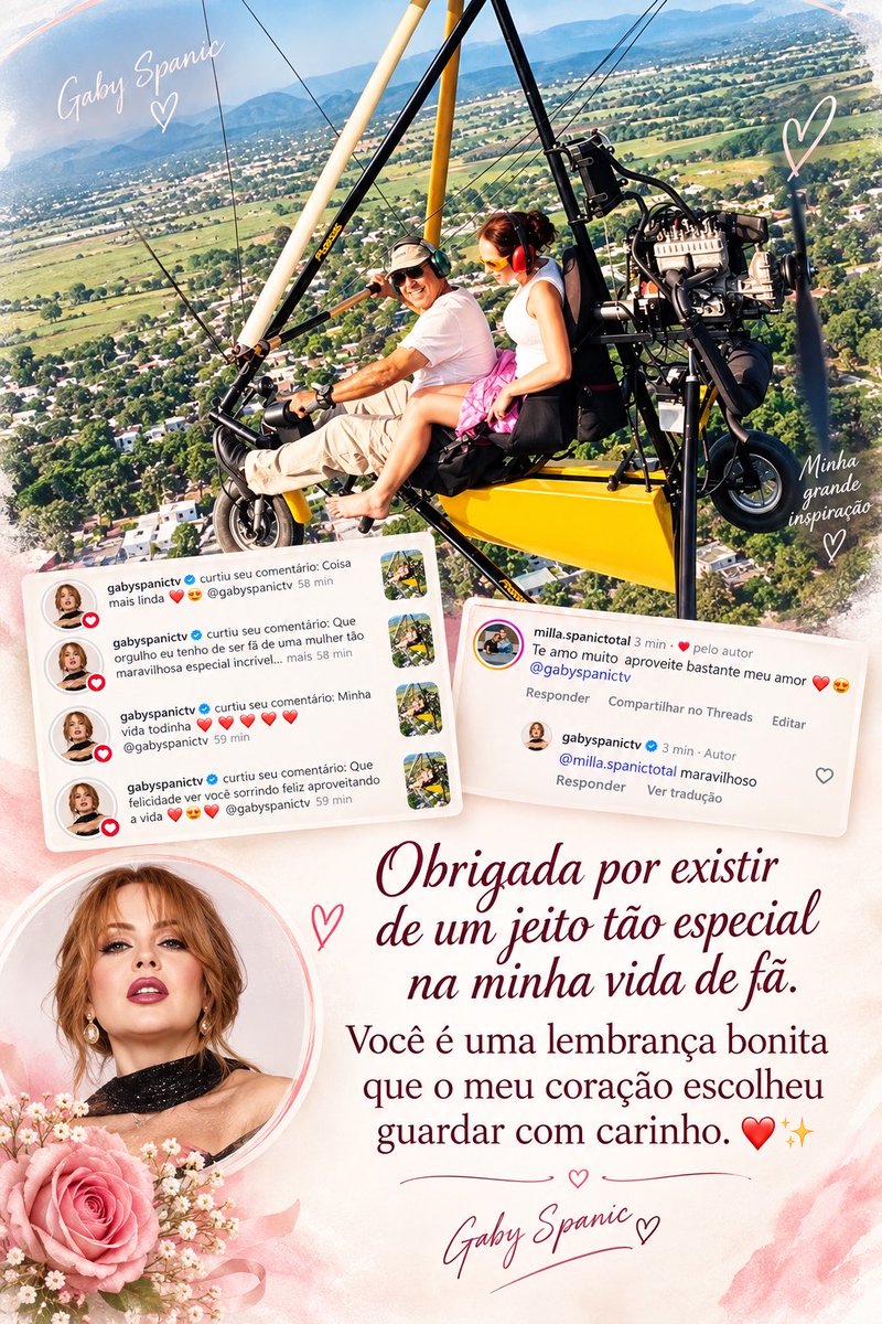 millaspanic's tweet photo. Obrigada por existir de um jeito tão especial na minha vida de fã. Você é uma lembrança bonita que o meu coração escolheu guardar com carinho. ❤️✨ @gabyspanic https://t.co/zZNGy3frwo