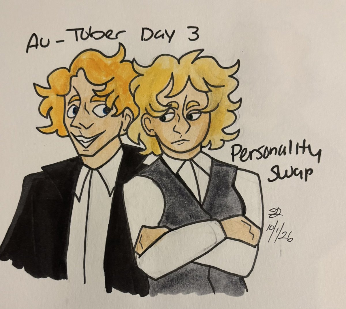 letsgooutside__'s tweet photo. bweird OC-tober day 3 (old OC), Loopsiedraws AU-tober day 3 (personality swap), and irontober day 3 (bloodlust)
#bweirdoctober #autober #irontober2026 #originalchacter https://t.co/NYg0H9uP0s