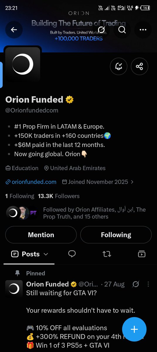 Newmoney010's tweet photo. @Usuumisau @Orionfundedcom @OrionAffiliates @YFresh0 @DArfahmisau @Xa_Amah @GOLDKILLERXA @Aysherh_Fx @SareedMangaree @MAHDEE_FX @SERLEHHOD @Rich_danmama_Fx I followed All is done ✅ https://t.co/mgiOd0GrzN