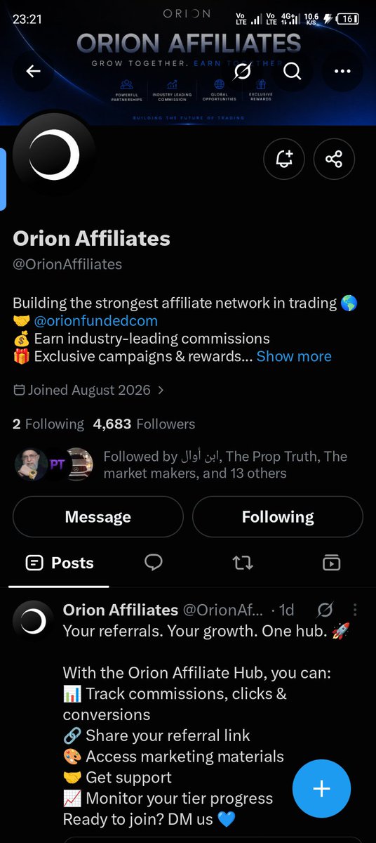 Newmoney010's tweet photo. @Usuumisau @Orionfundedcom @OrionAffiliates @YFresh0 @DArfahmisau @Xa_Amah @GOLDKILLERXA @Aysherh_Fx @SareedMangaree @MAHDEE_FX @SERLEHHOD @Rich_danmama_Fx I followed All is done ✅ https://t.co/mgiOd0GrzN