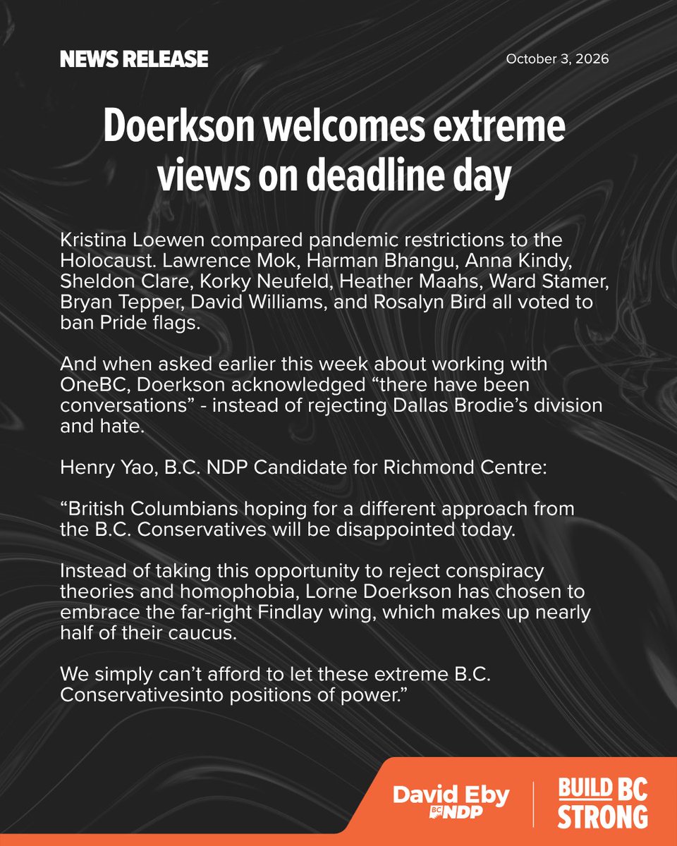 bcndp's tweet photo. BREAKING: Doerkson welcomes extreme views on deadline day https://t.co/GXIxle3WUa