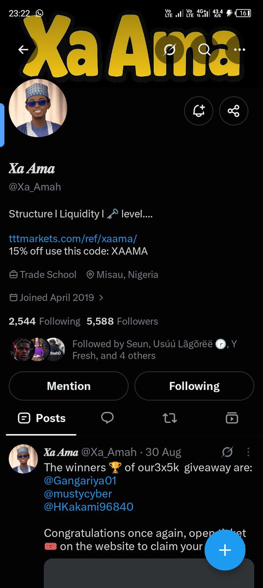 Newmoney010's tweet photo. @Usuumisau @Orionfundedcom @OrionAffiliates @YFresh0 @DArfahmisau @Xa_Amah @GOLDKILLERXA @Aysherh_Fx @SareedMangaree @MAHDEE_FX @SERLEHHOD @Rich_danmama_Fx Another 2 all is done ✅ https://t.co/jNxb5J69A0