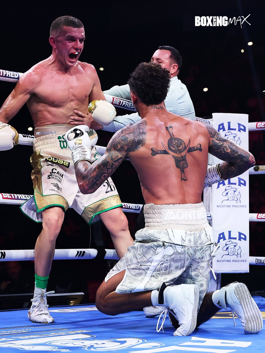boxingnewsmax's tweet photo. Ben Whittaker welcomed a rematch with Conor Wallace after being pushed all the way to the final bell in their IBF final eliminator.

Whittaker, in cruise control through nine rounds, had to endure a Wallace onslaught down the home stretch in Birmingham.

"I want to thank Wallace. Great fight," said Whittaker, who won via scorecards of 117-111, 116-112 & 115-113.

"I think we should do it again and I'll beat him down even better. It was a good, tough fight. If he wants to run it back and get beat down again, he can.”