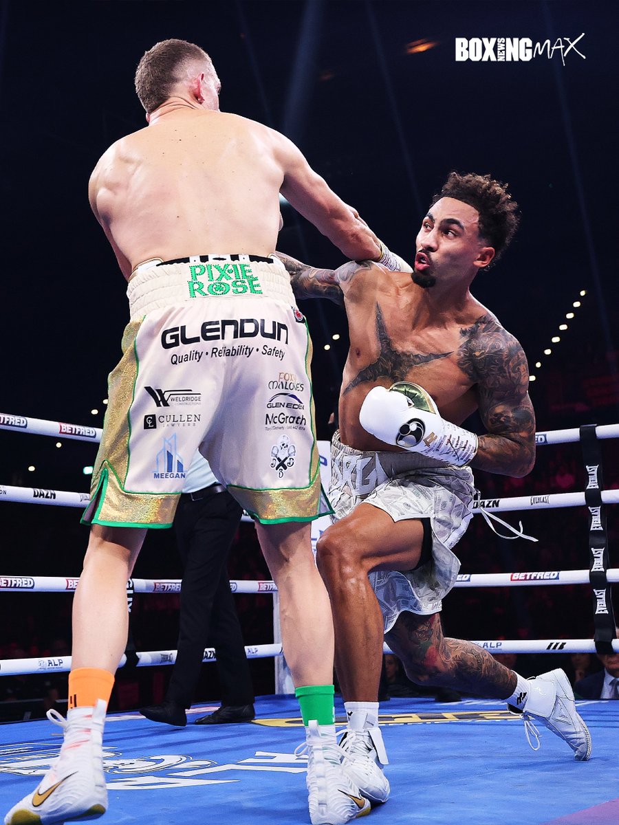 boxingnewsmax's tweet photo. Ben Whittaker welcomed a rematch with Conor Wallace after being pushed all the way to the final bell in their IBF final eliminator.

Whittaker, in cruise control through nine rounds, had to endure a Wallace onslaught down the home stretch in Birmingham.

"I want to thank Wallace. Great fight," said Whittaker, who won via scorecards of 117-111, 116-112 & 115-113.

"I think we should do it again and I'll beat him down even better. It was a good, tough fight. If he wants to run it back and get beat down again, he can.”