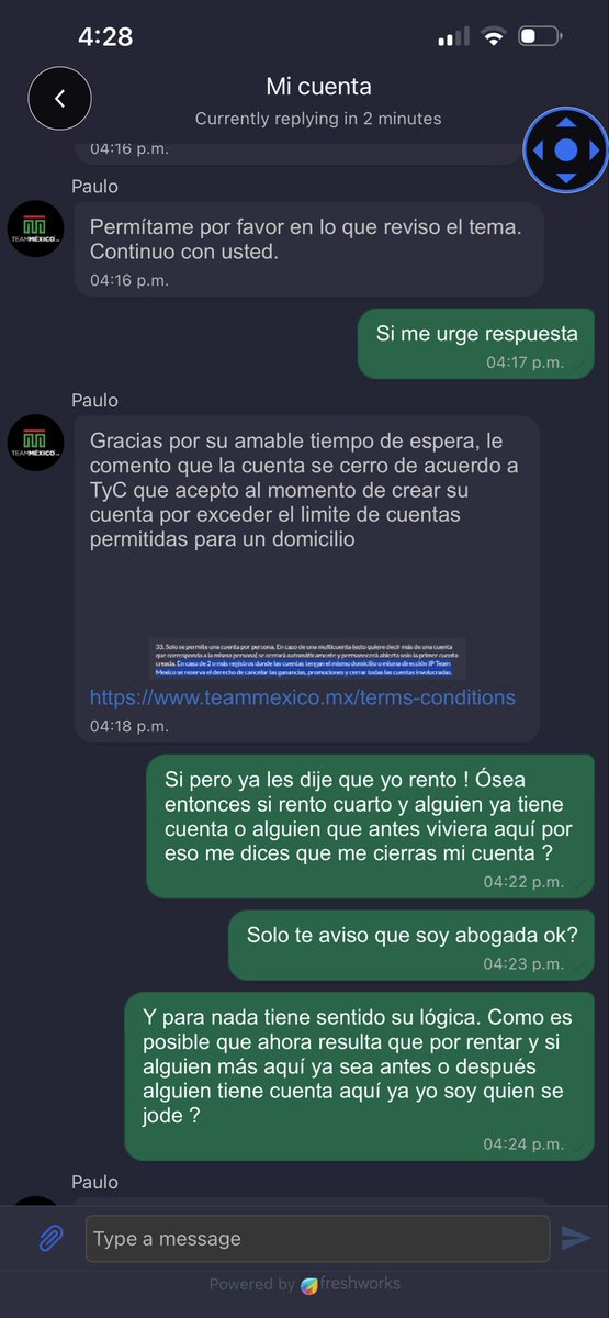 PosseltPrado's tweet photo. @adrianmarcelism @teammexicomx  @Profeco hago una denuncia pública ante esta empresa la cual cerró mi cuenta con dinero real a mi favor el cual no me devolvieron con la excusa de que existen cuentas con el mismo domicilio pregunto yo que hago si rento cuarto romies eso es motivo https://t.co/J8WV4xFy28