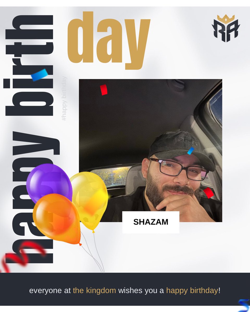 ReignAboveGG's tweet photo. It’s a DOUBLE CELEBRATION IN THE KINGDOM! 🥳 

We want to wish the HAPPIEST of Birthdays to our Apex and Warzone Kings, @SuperJulz7 and @SHAZAMBFG! 

We hope you guys have an amazing day!! 🎁 https://t.co/XZhTBgh0it