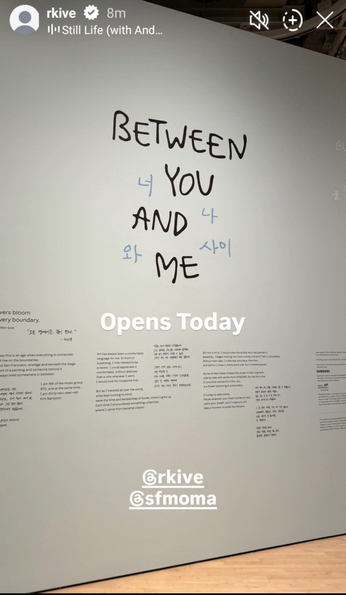 Lovly_mochitwin's tweet photo. JOONIE'S INSTA STORY 📸 

SO SO PROUD OF JOONIE ,HE DESERVES ALL THE LOVE &amp; APPRECIATION 🥹💜

#RMXSFMOMA
#ExhibitionCuratedByRM
#RMArtExhibition
#방탄소년단RM #RM #김남준 #Namjoon
https://t.co/RLbH4UGUXe https://t.co/cvUGCJfzPG