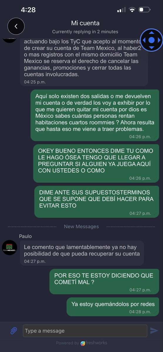 PosseltPrado's tweet photo. @teammexicomx  @Profeco hago una denuncia pública ante esta empresa la cual cerró mi cuenta con dinero real a mi favor el cual no me devolvieron con la excusa de que existen cuentas con el mismo domicilio pregunto yo que hago si rento cuarto romies eso es motivo para robarme. ? https://t.co/GUqgVtTn84