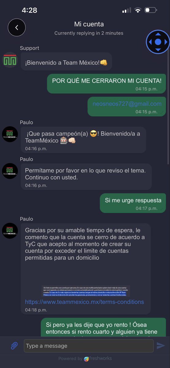 PosseltPrado's tweet photo. @teammexicomx  @Profeco hago una denuncia pública ante esta empresa la cual cerró mi cuenta con dinero real a mi favor el cual no me devolvieron con la excusa de que existen cuentas con el mismo domicilio pregunto yo que hago si rento cuarto romies eso es motivo para robarme. ? https://t.co/GUqgVtTn84