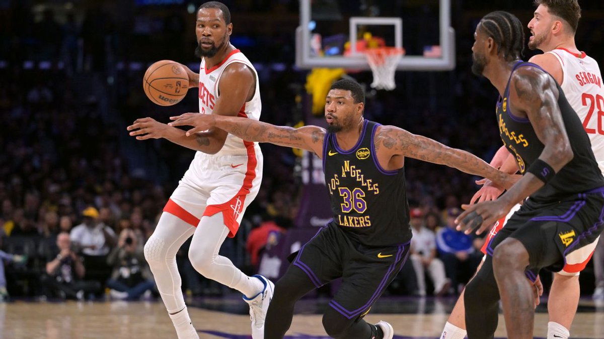 SleeperRockets's tweet photo. Kevin Durant said Marcus Smart and Bogdan Bogdanovic’s worth ethic are “just incredible,” per @BenDuBose

“Man, just incredible. I can’t say enough about both of their work ethics. Bogi, I really always knew he was a worker. But to see it every day — the pace that he goes at and just how hard he goes every rep — is inspiring to me. It makes me go harder…and Marcus is the same way. Just a true vet that understands his role on the team every day, and he’s there to serve his teammates.”