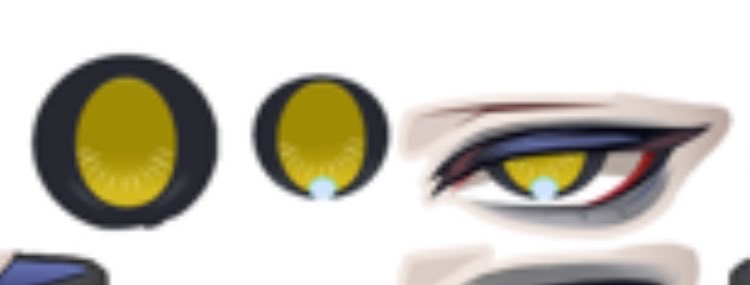 sillaymiku's tweet photo. i actually had no idea that flins was supposed to have pupils. i just thought he didnt have any but the yellow is actually his pupils😭 https://t.co/dgPbUji1aH