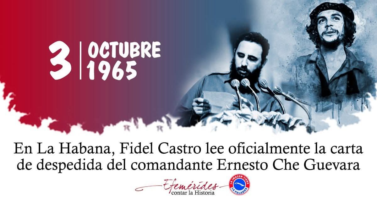 GuaneInder's tweet photo. #InderGuane 
"...Siento que he cumplido la parte de mi deber que me ataba a la revolución cubana en su territorio y me despido de ti, de los compañeros, de tu pueblo, que ya es mío..."
#CheVive https://t.co/0X1gCuTQ62
